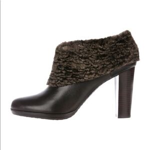 Calvin Klein • Dark Brown Pam Sherpa Heel Booties